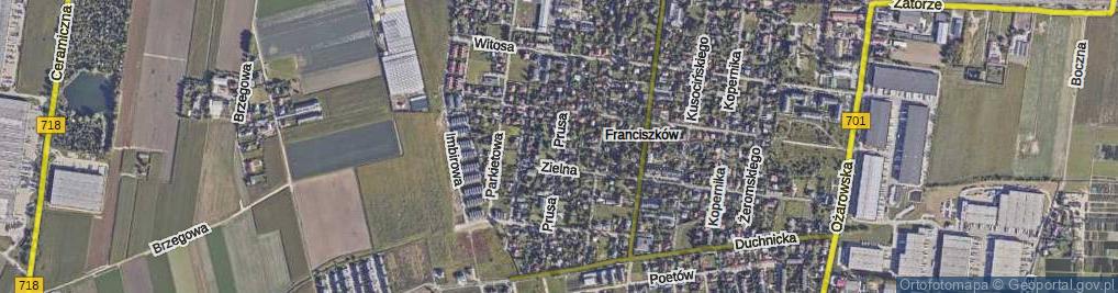 Zdjęcie satelitarne Prusa Bolesława ul.